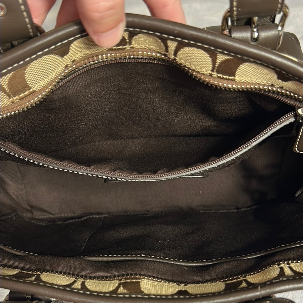 COACH 6042 Brown Canvas and Leather Monogram Tote Bag Vintage (07/2005) - Picture 11 of 12